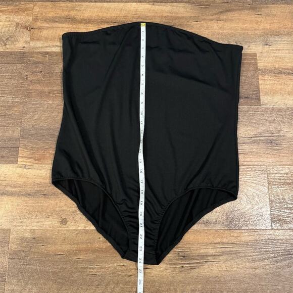 Finesse Plus 1X Black Strapless Bodysuit Slimming Tummy Control Shapewear - Picture 3 of 8